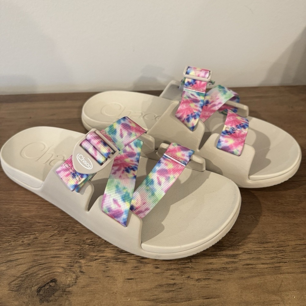 Chaco Z/Cloud Style Sandals Womens 11 Tie Dye Pastel Hiking Comfort Slides